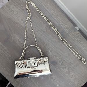 Fabulous Vintage Silver Chrome Evening Purse